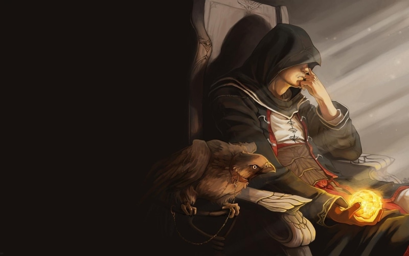 birds, creed, 1080P, assassin 039 s, drawing, hawk