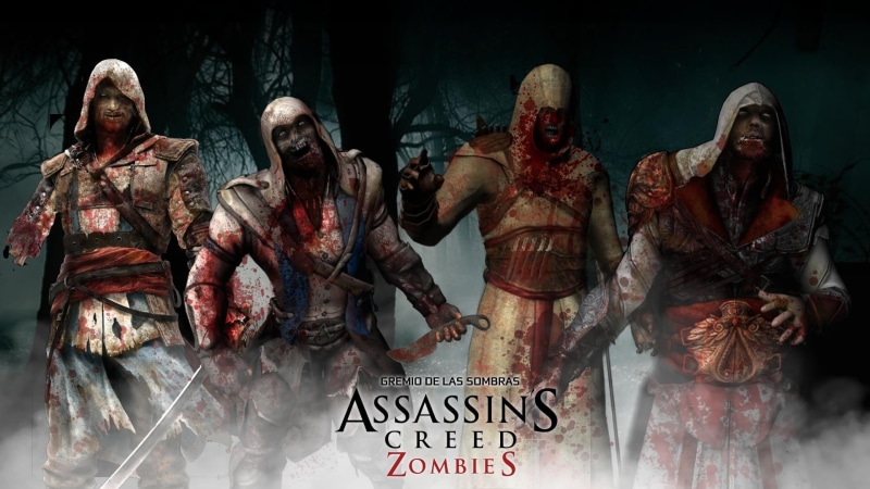 assassin 039 s, zombies, dark, blood, 1080P, creed