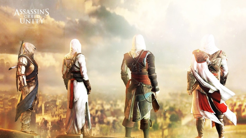 music, Ezio Auditore da Firenze, event, full length, representation, standing, video games, human representation, Altaïr Ibn-LaAhad, 1080P, clothing, day