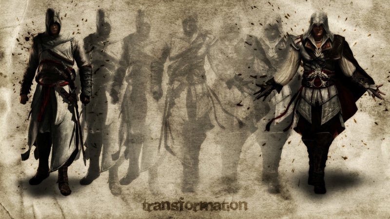 video games, Altaïr Ibn-LaAhad, Assassins Creed, artwork, Ezio Auditore da Firenze, 1080P