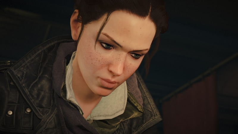 casual clothing, real people, hairstyle, leisure activity, Assassins Creed Syndicate, black background, jacket, dark, portrait, looking at camera, clothing