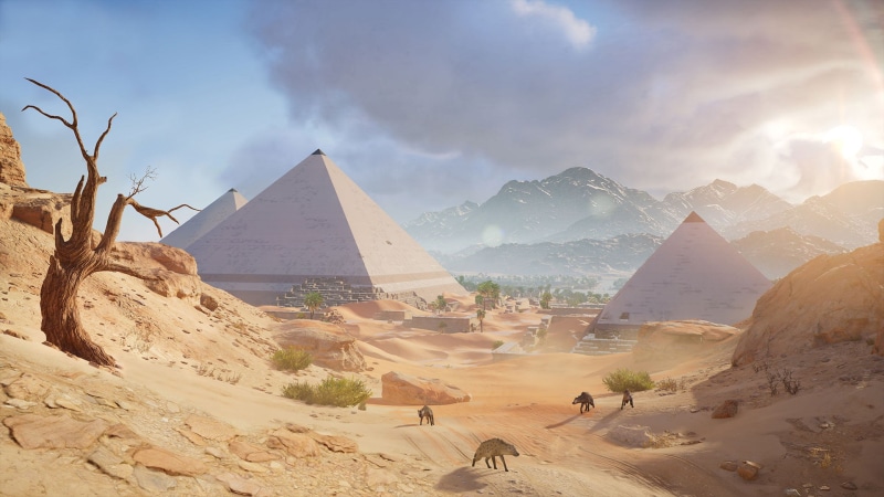 Ubisoft, architecture, pyramids, history, climate, travel destinations, scenics - nature, beauty in nature, day, video games, white, Assassins Creed, 1080P