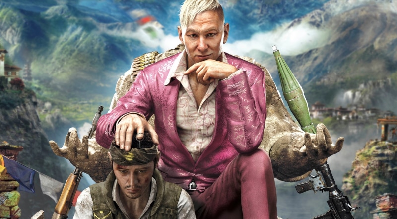 Pagan Min, Far Cry, cry, video game, waist up, men, nature, Wild, males, looking at camera, region, Far Cry 4, front view, mature men, Games, casual clothing