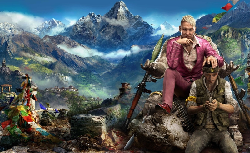 nature, belief, art and craft, poster, farcry, human representation, men, cry, Games, representation, two people, Pagan Min, video game, Far Cry, male likeness