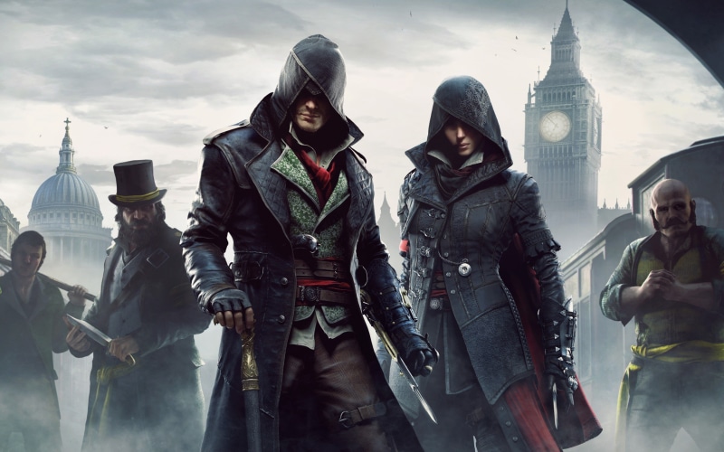 assassin, the gang, creed, Assassins Creed: Syndicate, the station, walking stick, gang, sword, Big Ben, Assassins, syndicate, killers, 2K, s, hood