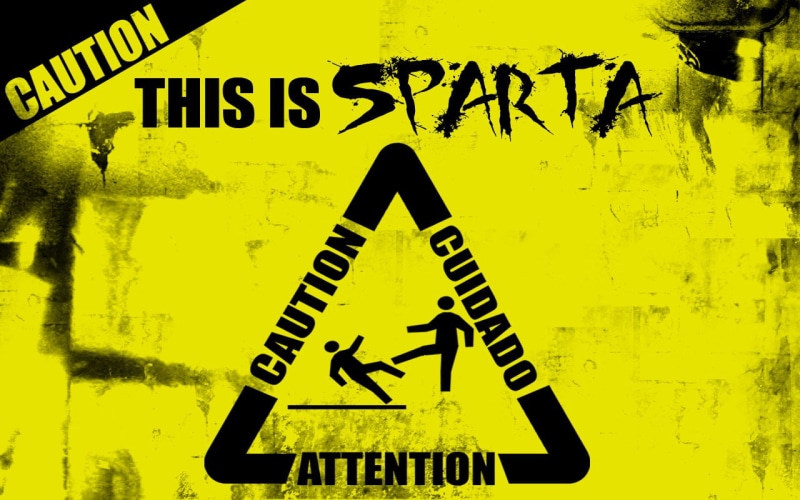 720P, Sparta, warning signs, caution