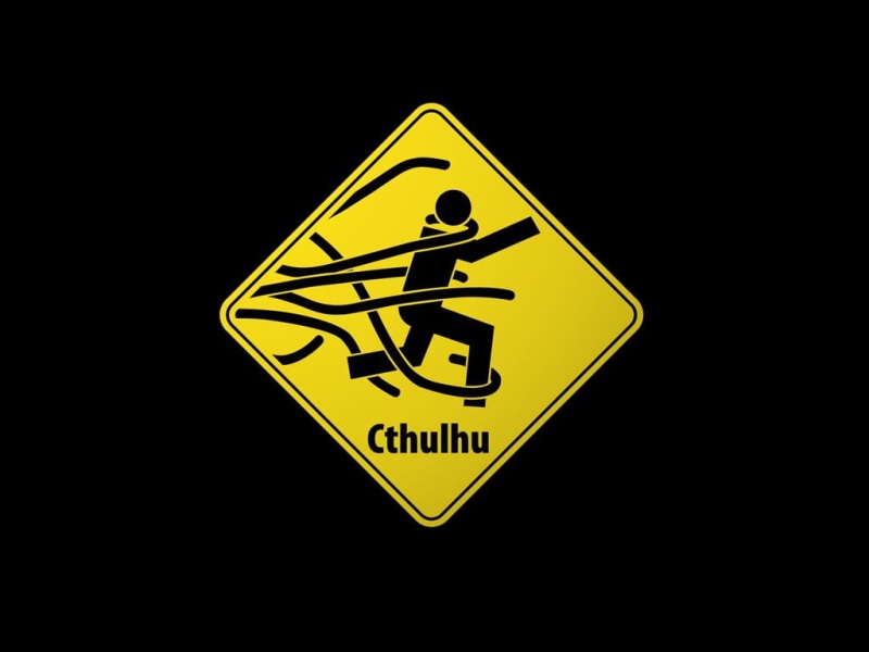 human representation, representation, warning symbol, warning signs, indoors, text, Cthulhu, no people, road sign, poisonous, information sign, road, humor