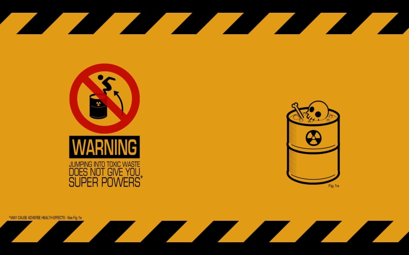 yellow, male likeness, illuminated, close-up, human representation, toxic, representation, waste, black, text, no people, barrel, warning, guidance, information