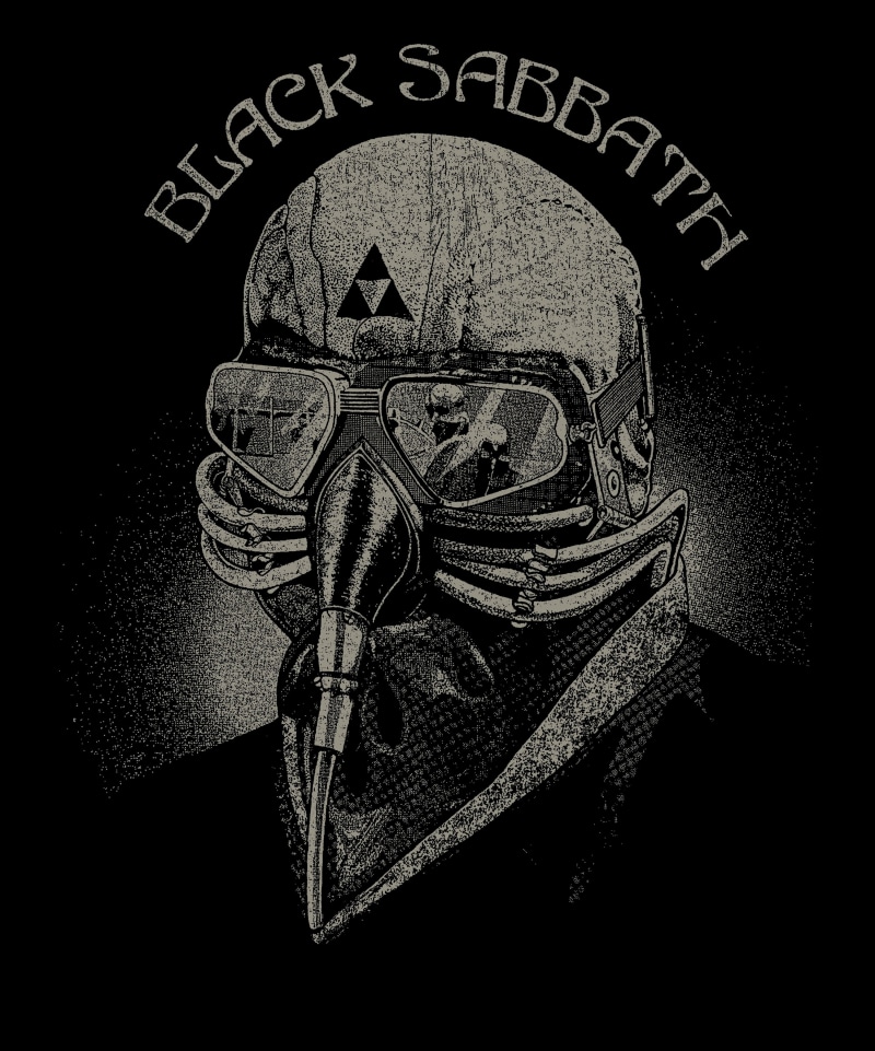 black, no people, Black Sabbath, sabbath, indoors, music, black background, close-up, human representation, western script, communication, the past