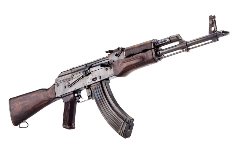 brown, Kalashnikov, handgun, weapons, close-up, Kalash, communication, ak, warning sign, social issues, white background, gun, protection, indoors, metal