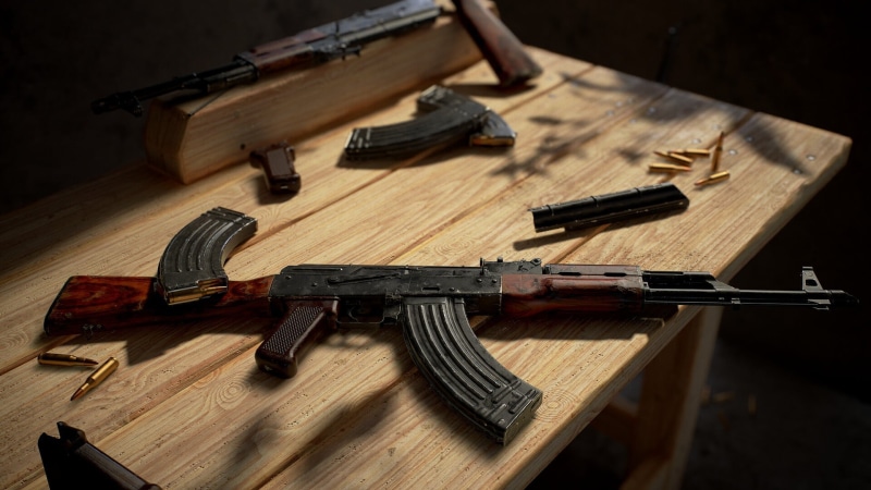 1080P, rendering, weapon, weapons, assault Rifle, AKM, gun, Kalashnikov, custom, render