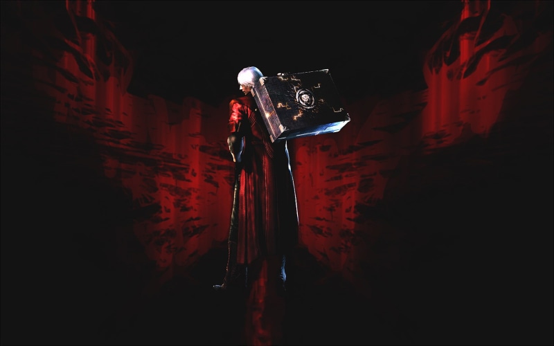 video games, cry, dante, red, capcom, may, devil, hd, black, 720P