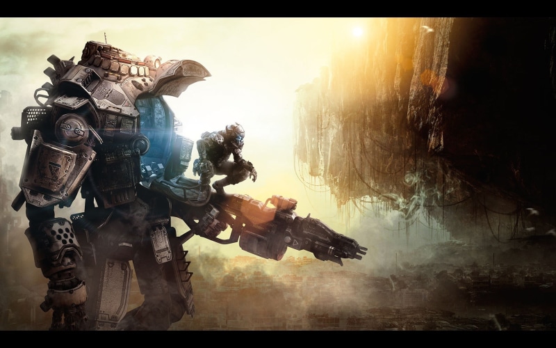 1080P, futuristic, day, robot, video games, military, architecture, uniform, art and craft, Titanfall, human representation, nature, representation