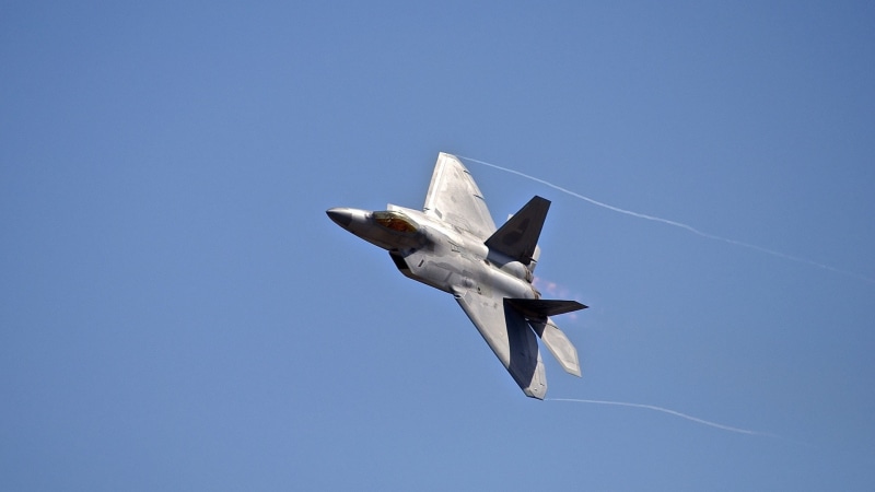 military aircraft, 1080P, aircraft, F-22 Raptor