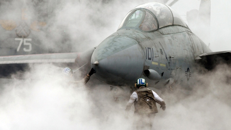 jet fighter, transportation, speed, occupation, aerospace industry, obscured face, flying, side view, aircraft, unrecognizable person, day, smoke, Grumman F-14 Tomcat