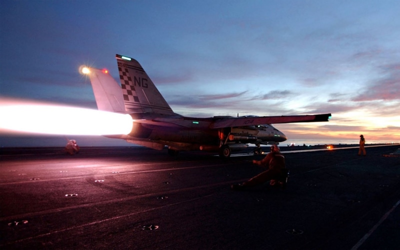 Grumman F-14 Tomcat, military aircraft, aircraft, jet fighter, 720P, military