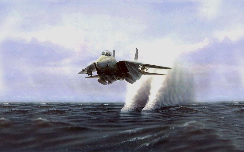 water, horizon, white, swimming, horizon over water, mode of transportation, air, outdoors, splashing, no people, plane, 720P, day, digital composite
