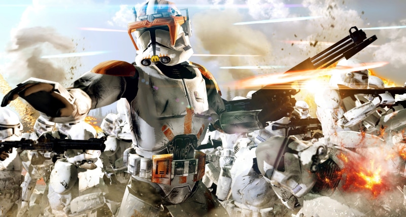 sky, Star Wars 2, Star Wars Episode 2: Attack of the Clones, cinema, battlefield, combat, death, man, cloud, laser, flame, kumo, Star Wars, movie, troopers