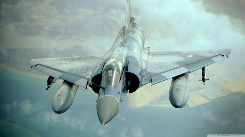 aerospace industry, flying, commercial airplane, 2K, transportation, aircraft, nature, no people, Mirage 2000, fighter plane, vehicle, journey, plane