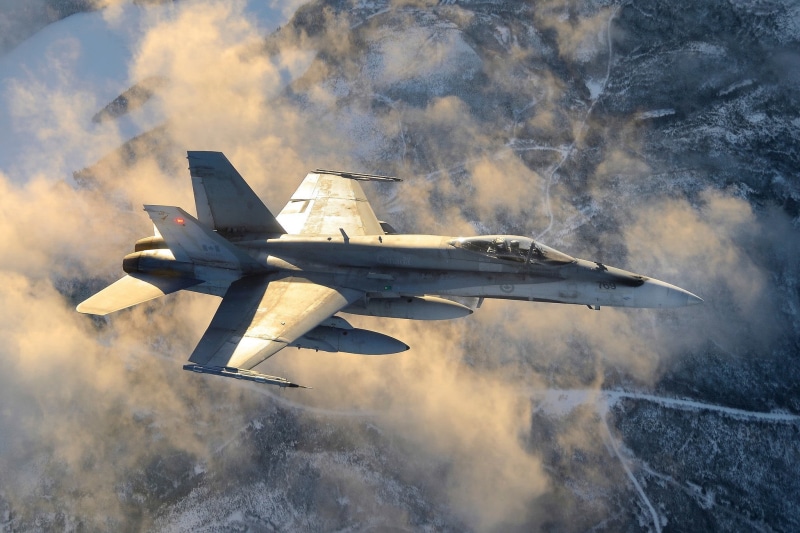 mode of transportation, McDonnell Douglas F/A-18 Hornet, air vehicle, army, nature, no people, jet fighter, day, fighting, military, government, speed