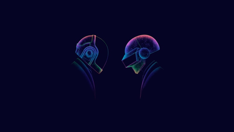 technology, indoors, daft punk, futuristic, music, people, light - natural phenomenon, blue, nature, studio shot, illuminated, black background, minimalism