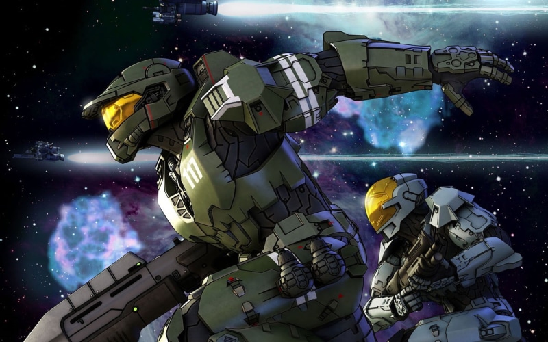 Halo 3, technology, 720P, unrecognizable person, outdoors, Halo Reach, conflict, robot, army, army soldier, Halo 4, Master Chief, shooter, astronomy, people