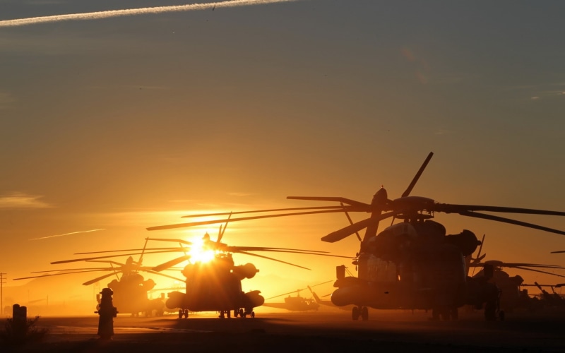 helicopters, Sikorsky CH-53 Sea Stallion, sunlight, 1080P, sky, military aircraft, military, aircraft