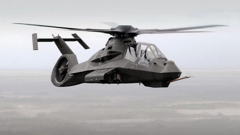 air force, no people, black, single object, flying, Boeing-Sikorsky RAH-66 Comanche, aerospace industry, military airplane, military, government, day, Military Helicopters
