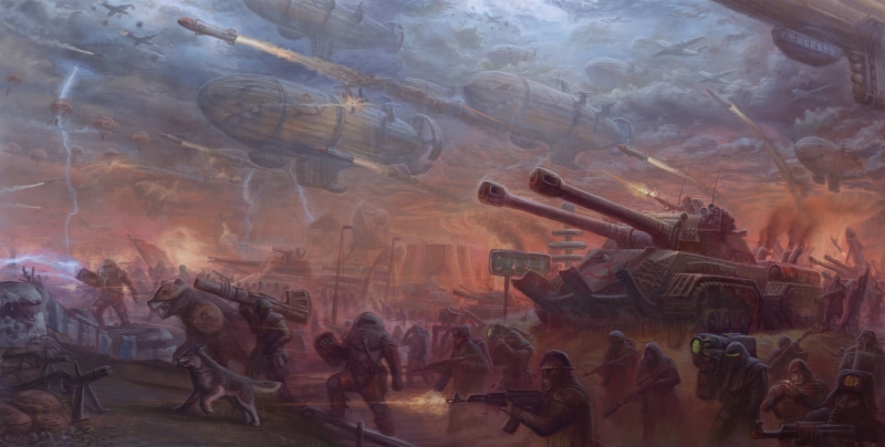 the Soviet Union, USSR, military, real people, concepts And Ideas, women, people, tank, large group of people, lifestyles, tanks, art and craft, water