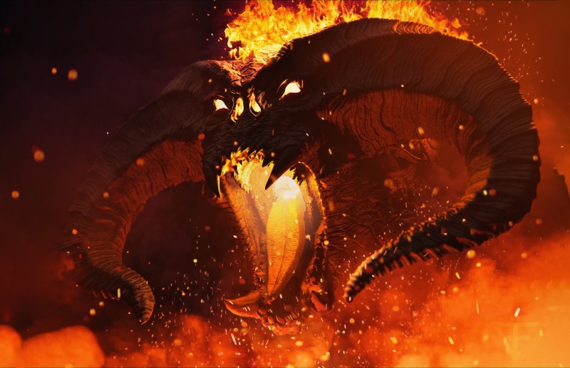Balrog, The Lord of the Rings, 1080P, demon, fantasy art, creature
