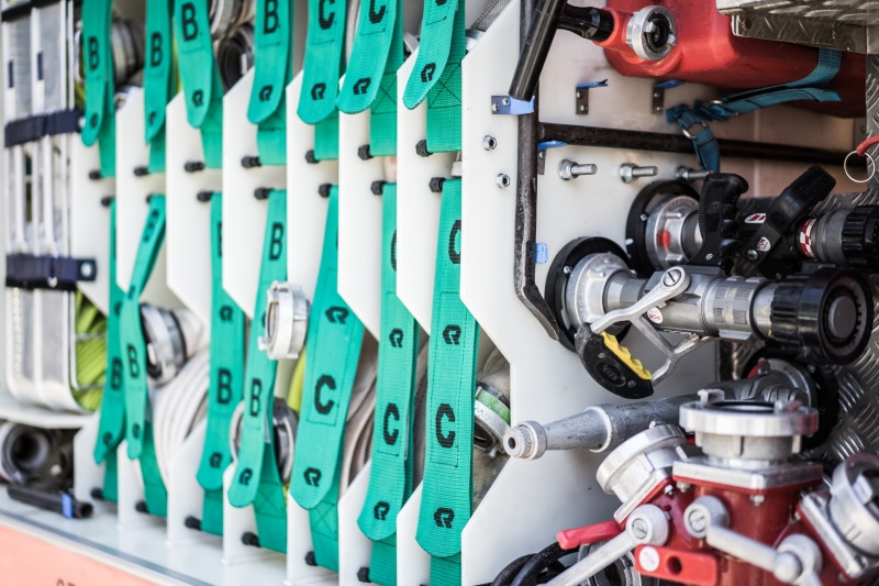 choice, service, safety, fire, connection, hoses, large group of objects, rescue, truck, variation, fire department, in a row, industry, complexity, close-up
