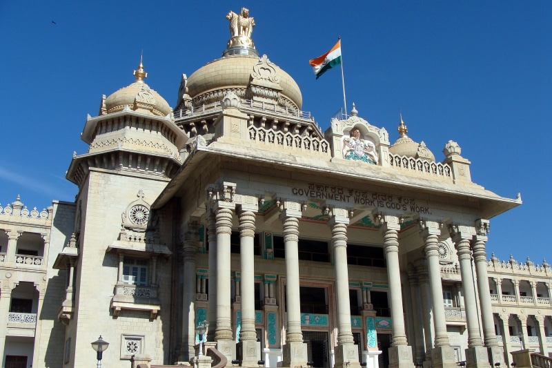 city, historical, sunlight, ornate, Bangalore, landmark, the past, 2K, travel destinations, Vidhana Soudha, architectural, architecture, tourism, vikasa soudha