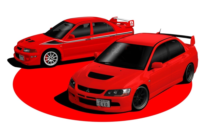 Mitsubishi, Red, Evo IX, Evo VI, Mitsubishi Lancer Evolution, Evo VI and Evo IX, Rodion Yushmanov, Auto, Japan, Transport and Vehicles, Gran Turismo 6