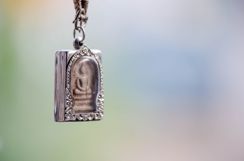 decor, magic, close-up, silver colored, hanging, arabic, stone, background, lucky, single object, no people, chain, life, blue, locket, good, gift, copy space