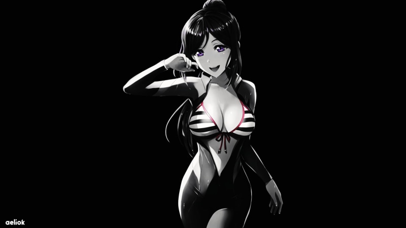 Japan, summer, anime, anime girls, Lewd, 1080P, simple background