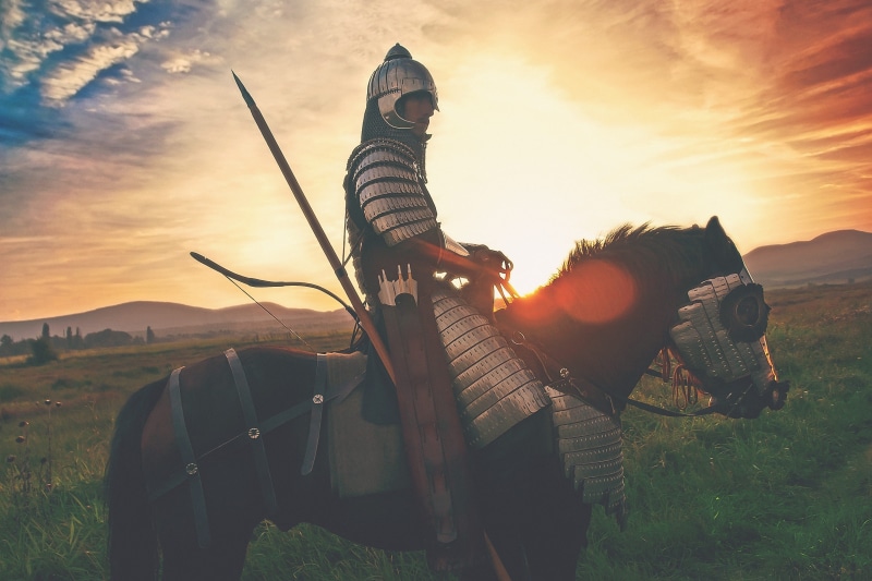 men, child, males, combat, grass, fight, hun, land, sign, warrior, 4K, cloud - sky, protection, rider, golden, guard, weapon, animal wildlife, two people