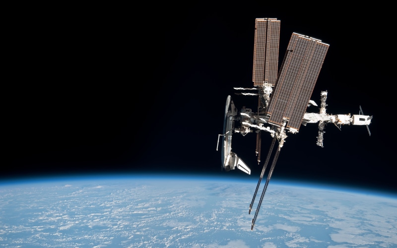 orbiting, 4K, communication, business, connection, NASA, planet - space, Earth, satellite view, satellite, International Space Station, studio shot, science