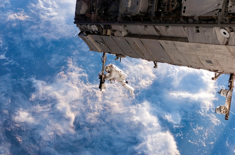 transportation, clouds, air vehicle, instrumento, day, white, 1080P, cloud - sky, freight transportation, the international space station, open space