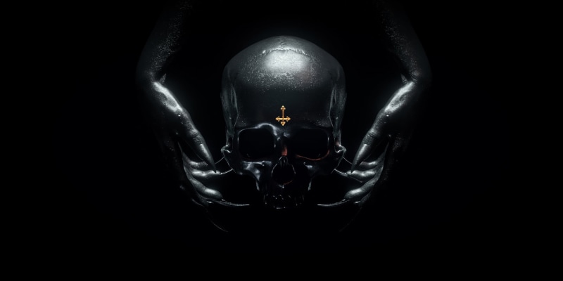 minimalism, billelis, dark, skull, 1080P