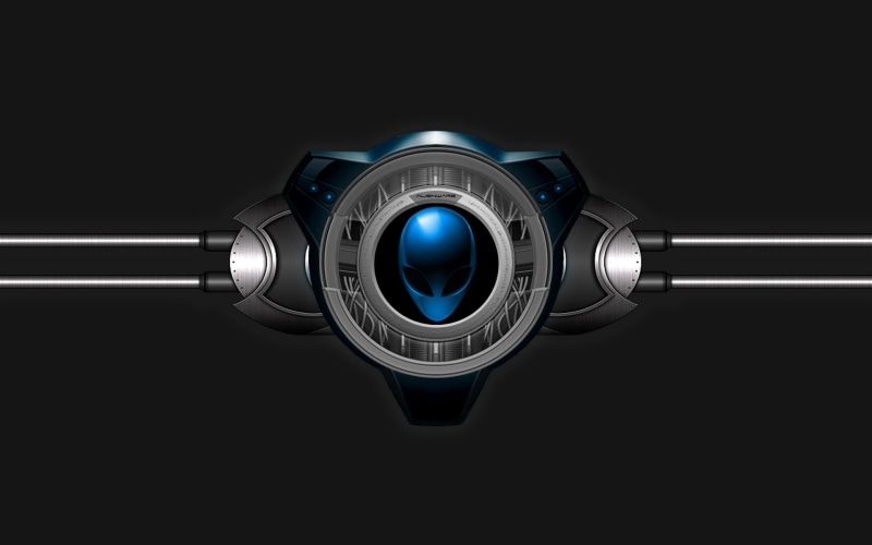 logo, 1080P, Technology, blue, Alienware, silver