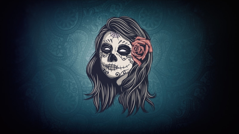 sugar skull, skull, day of the dead, 4K, halloween