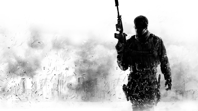 games, warfare, video, Guns, hd, x, monochrome, architecture, art, call, modern, 1080P, Video Games, duty, greyscale