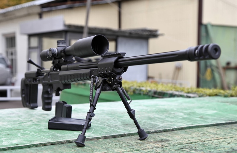 war, two, water, Russian sniper rifle, focus on foreground, close-up, exhibition, sniper, architecture, sniper rifle, shooting A Weapon, 1080P, security