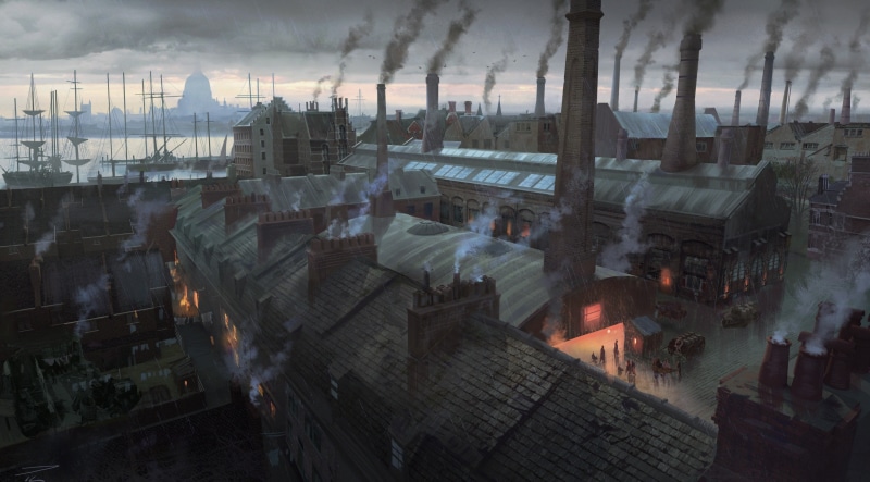 building, sky, day, smoke - physical structure, Southwark, videogame, IndustrialRevolution, assassins, creed, 2015, no people, travel destinations, Game