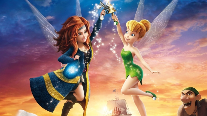 pirate flag, party - Social Event, fun, summer, buccaneer, wings, sky, boots, representation, Tinker Bell, tinker, females, women, young women, redhead