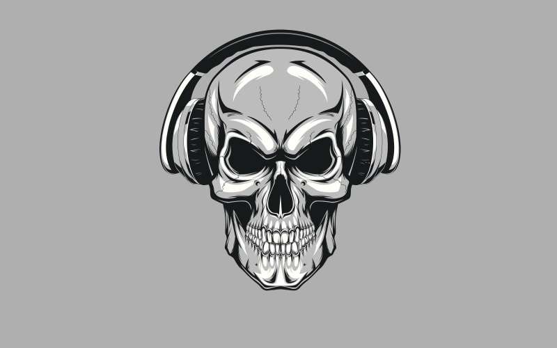 sake, front view, copy space, 2K, headphones, digital, low angle view, human skeleton, nature, shape, mask, no people, human, still life, black background
