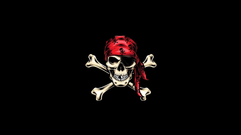 Bones, by Inksyndromeartwork, Minimalism, Inksyndromeartwork, Art, 1080P, Fiction, Figure, Style, Pirate, Fantasy, Sake, Skull, Background