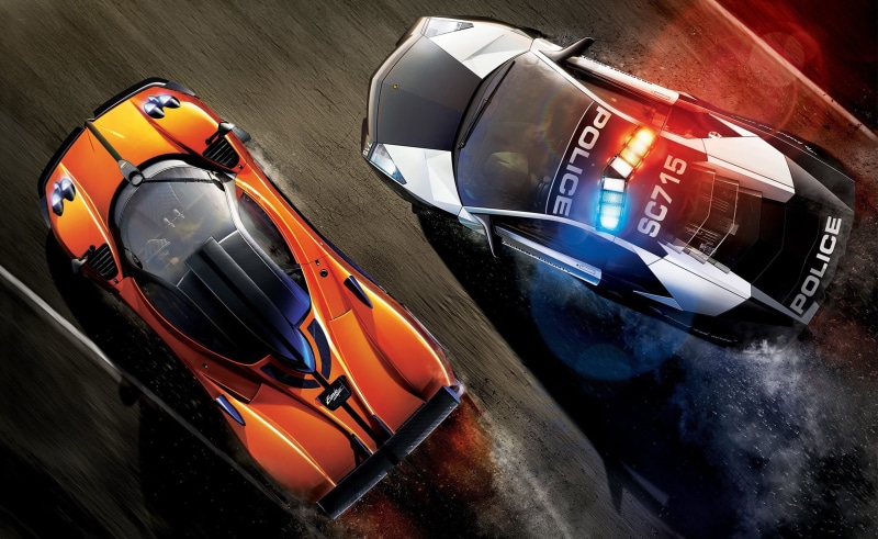 2010 nfs hot pursuit, sport, outdoors, speed, still life, two, security, need for speed hot pursuit, safety, land vehicle, Games, mode of transportation