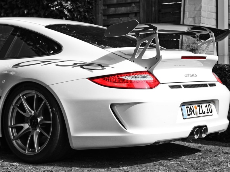 Porsche 911, no people, car, text, day, selective coloring, outdoors, red, Porsche, transportation, land vehicle, communication, mode of transportation