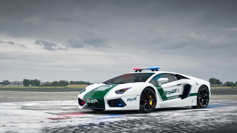 1080P, Lamborghini, aventador, Police, lp, white, Car, Dubai